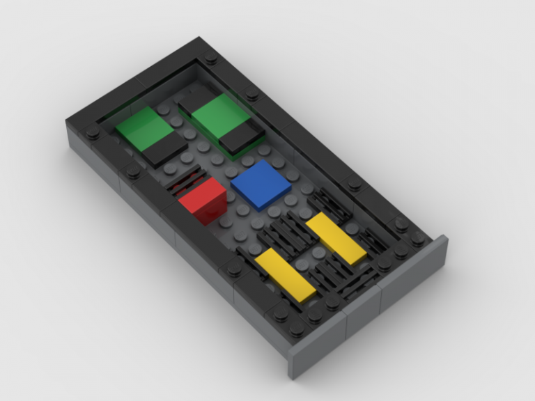 A small brick-built server model